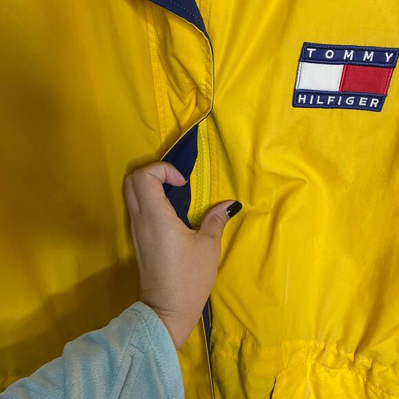 Tommy Hilfiger Snap Button Front Jacket Yellow Men's Size Medium - Picture 8 of 12